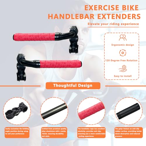 Handlebar Extender for Peloton Indoor Exercise Bikes, Sheep-horn with Black Tapes & Grips F973