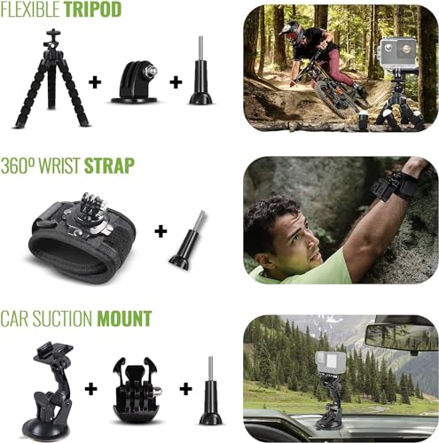 GoPro HERO13 Black Waterproof Action Camera with 5.3K HDR Video + 64GB Card & Accessory Kit E479