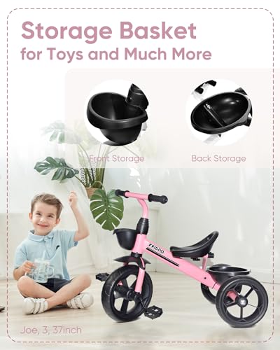 KRIDDO Kids Tricycle for Toddlers Age 2-5 Years, Blue P72011