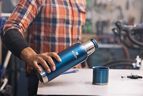Stanley Adventure-To-Go Vacuum Bottle 25 oz Wide Mouth Insulated Stainless Steel Thermos, Blue Glow D5617
