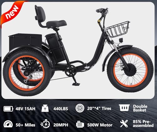 Adult Electric Tricycle 3 Wheel Bike for Adults A10327