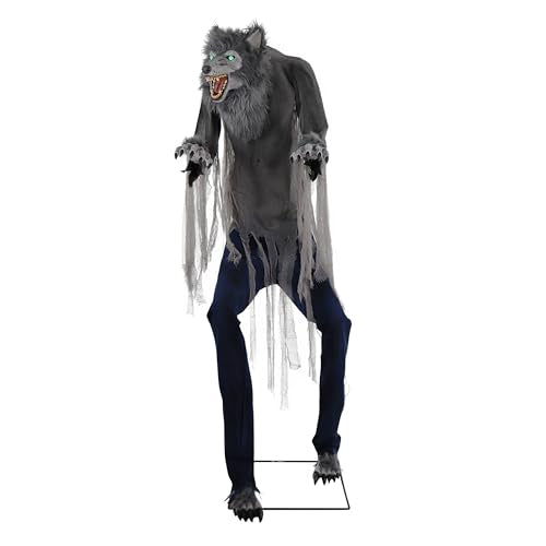 Haunted Hill Farm Motion-Activated 7.5-Ft. Smoldering Ghoul Animatronic Halloween Decoration N1475
