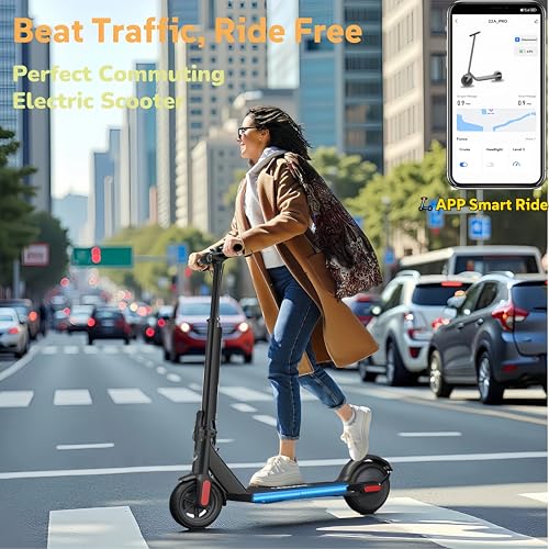 Caroma Electric Scooter for Adults, Foldable Commuting E-Scooter with Dual Braking System W663326