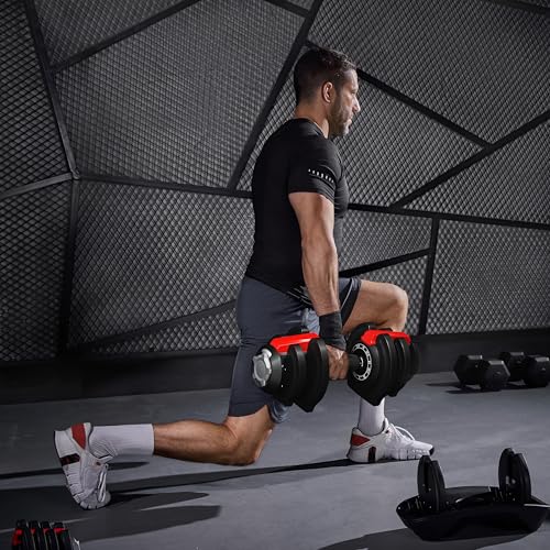 Yaheetech Adjustable Dumbbell Set with Anti-Slip Handle for Home Gym J871148