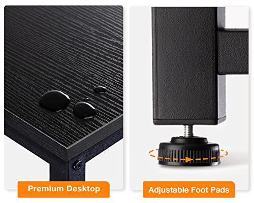 Casaottima L Shaped Gaming Desk Corner Desk for Home Office, 51 Inch, Black M173778