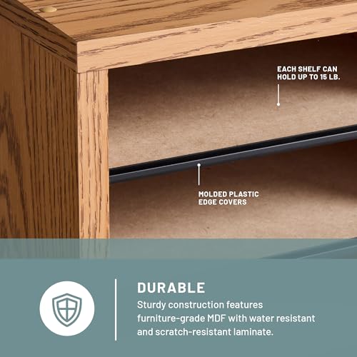 Safco Wooden Paper and Mail Organizer, Adjustable Shelves, Stackable B285