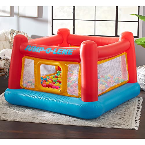 Intex Inflatable Jump-O-Lene Trampoline Bounce House with Crawl-Thru Door & Net N630746