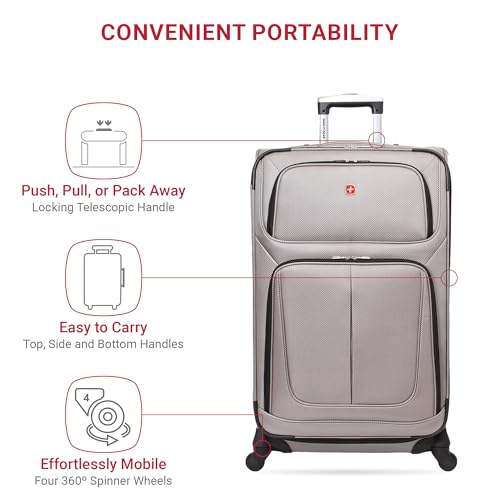 SwissGear Sion Softside Expandable Luggage, Black, 29-Inch C81483