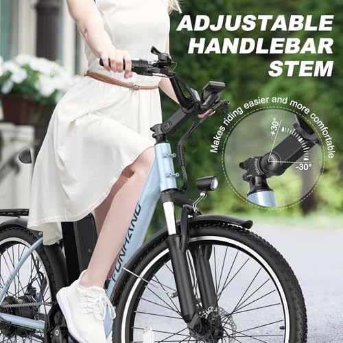 Electric Bike for Adults, 26" 1000W Peak City Cruiser Ebike, 48V Removable Battery O80999