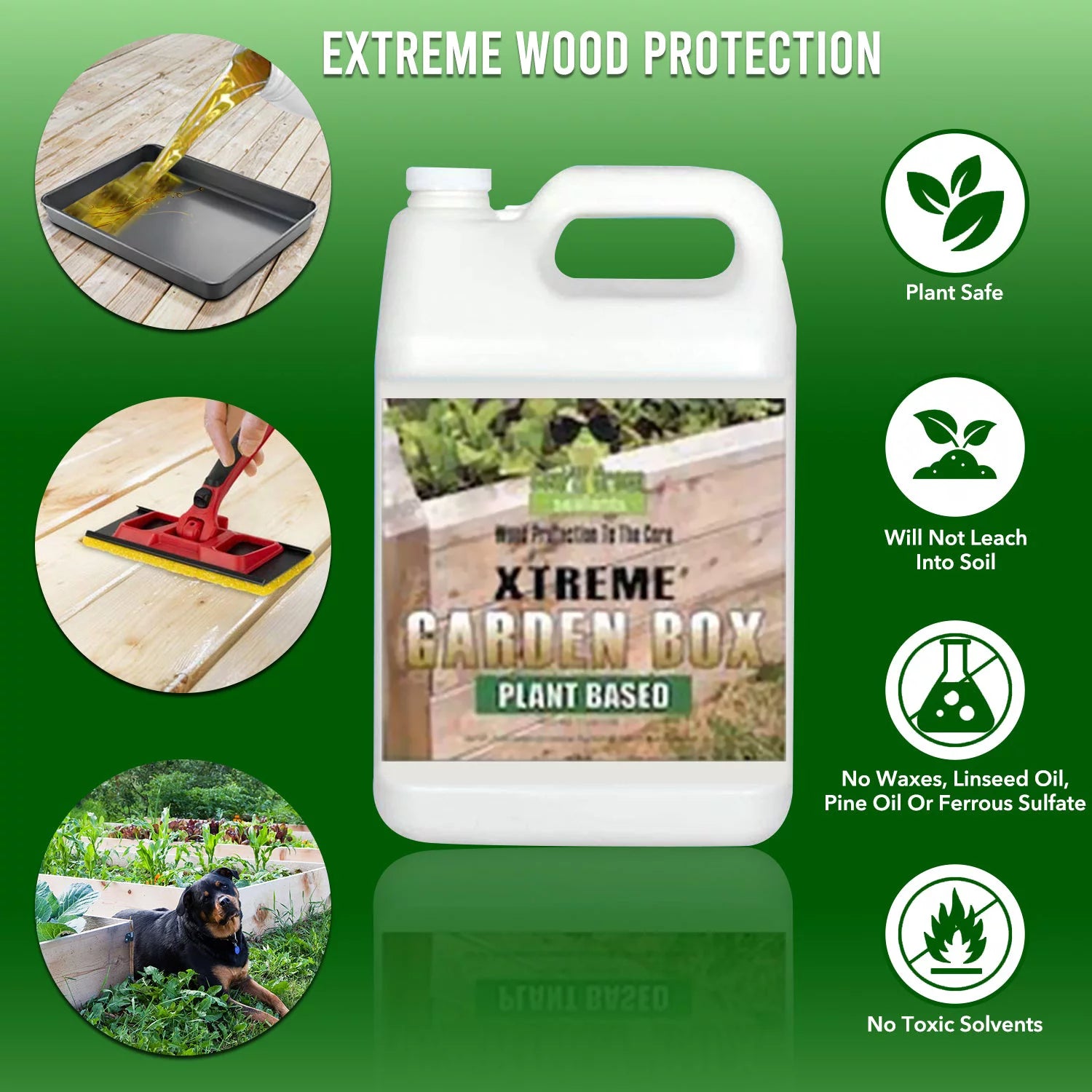 Seal It Green Garden Box Sealer - Plant Based, Non-Toxic, FDA Food Contact Safe (1 Gallon Kit) F3911