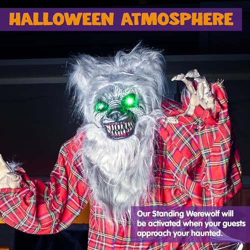 JOYIN 65" Halloween Animatronics Ghost Decor with Sound for Outdoor T10357