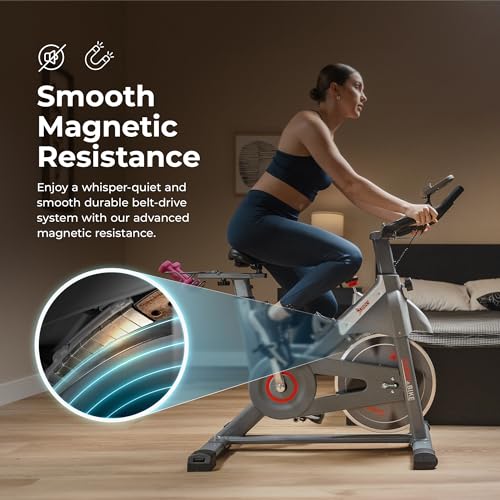 Sunny Health & Fitness Indoor Cycling Bike with Adjustable Seat & Multi-Grip Handlebar A879