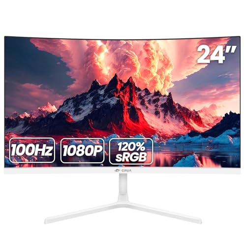 CRUA 30Inch Ultrawide Curved Monitor, 21:9 WFHD 2560x1080P, 100Hz, VA Panel, Black Y8772