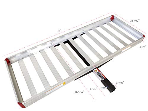 MaxxHaul 50149 500-lb Folding Aluminum Hitch Cargo Carrier Rack Q960635