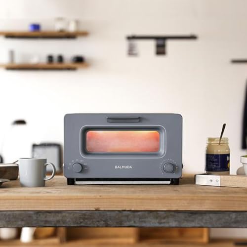 BALMUDA The Toaster Steam Oven Toaster, 5 Cooking Modes, Gray, US Version Z54734
