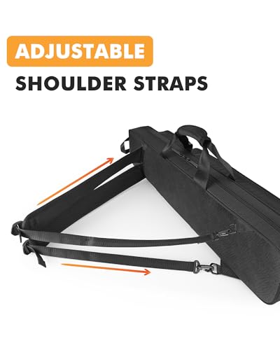 Pool Cue Case 4x5 with Pockets, Soft Padded Billiard Cue Bag A2212