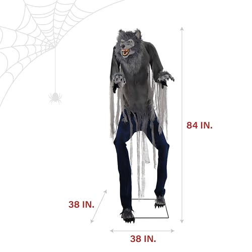 Haunted Hill Farm Motion-Activated 7.5-Ft. Smoldering Ghoul Animatronic Halloween Decoration N1475