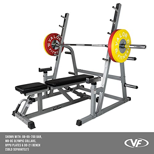 Valor Fitness Bench Press Squat Rack Combo Half Power Cage A852780