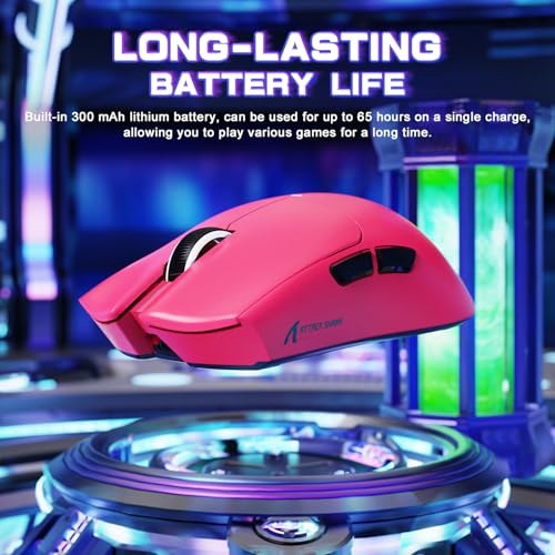 Attack Shark X11SE Wireless Gaming Mouse, Tri-Mode 22K DPI, 59g, Berry Red Y3775