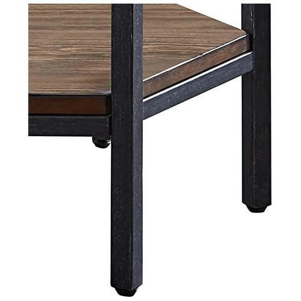 Mocha Hexagonal Iron Base End Table K408