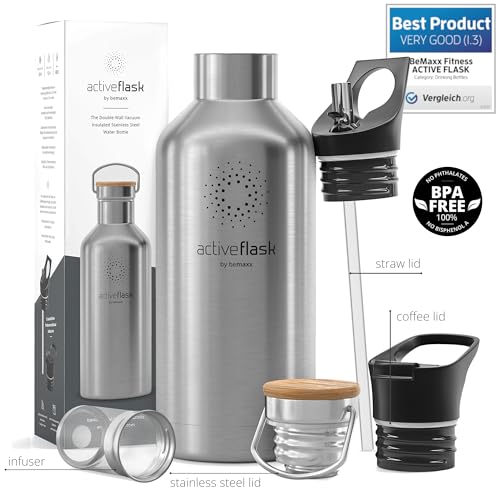 Active Flask 18/32 oz Stainless Steel Insulated Water Bottle with Straw P203