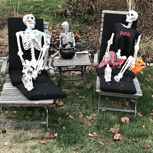 Life Size Skeleton with Posable Joints for Halloween Decor R4204