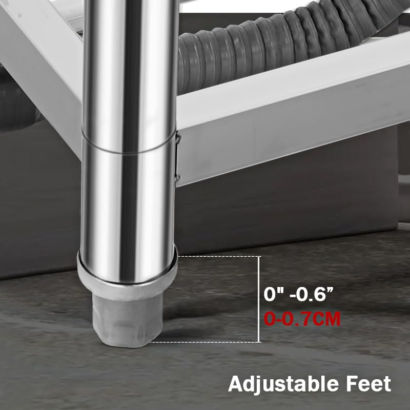 Stainless Steel Utility Sink with Faucet, Single Bowl, Free Standing D375