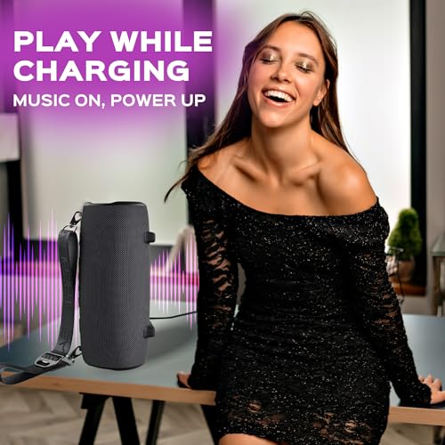 TREBLAB Ultra Loud Wireless Speaker 60W Stereo Sound with Deep Bass, 20H Playtime, Waterproof R962505