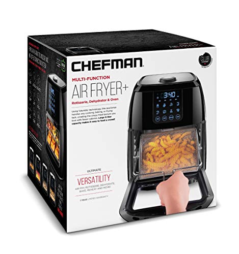 CHEFMAN Multifunctional Digital Air Fryer Rotisserie Dehydrator Convection Oven, 10L, Black B811909