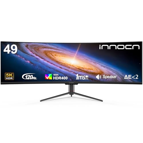 INNOCN 49" Curved Ultrawide Gaming Monitor 120Hz QHD 32:9 E79455