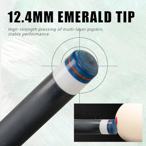 CRICAL Carbon Fiber Pool Cue Stick 58" with 12.5mm Tip J317692