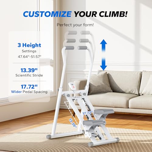 MERACH Stair Stepper for Home Gym, Vertical Climber Machine with Adjustable Handlebar P988