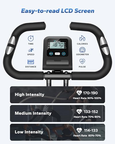 MERACH Folding Exercise Bike, 4-in-1 Upright Indoor Cycling with Magnetic Resistance Y910