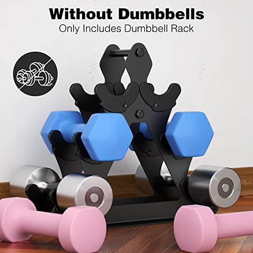 3 Tier Dumbbell Rack for 1-15 LBS, Compact Metal Weight Holder for Home Gym H356