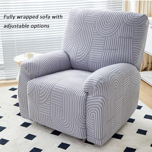 Stretch Printed Recliner Slipcover for Lazy Boy Chair, PinkA, 4-Piece Set L732849