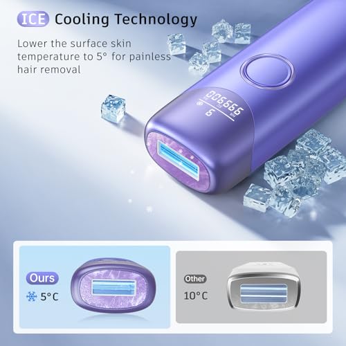 Ubroo IPL Laser Hair Removal Device with 5℃ Ice Cooling for Women Men C227628