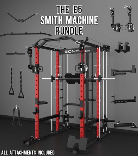 Eonfit E5 Smith Machine with Vertical Leg Press, Power Cage Squat Rack, Home Gym Equipment R390