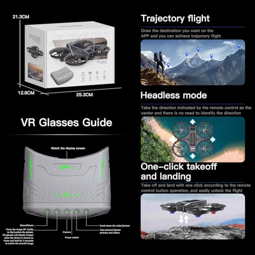 FPV Drone with VR Glasses Brushless Motor RC Quadcopter for Kids Adults C56299
