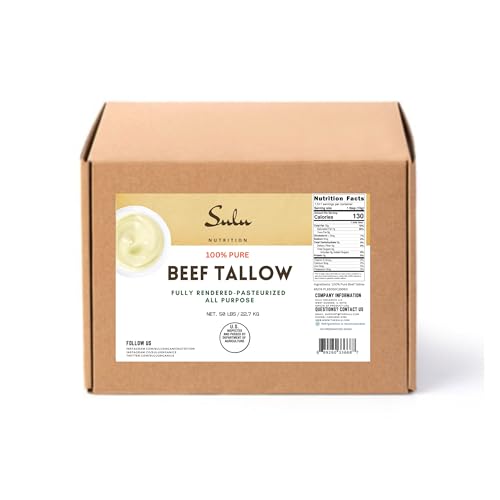 100% Pure Rendered Non GMO Food Grade Beef Tallow 7LBS Q361934