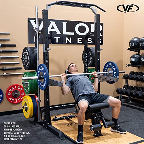 Valor Fitness Half Rack Squat Machine with Pull Up Station, 750lbs Capacity T95458