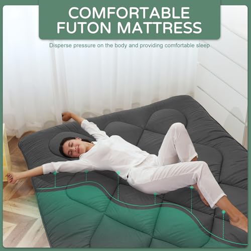LILYPELLE 5" Thick Japanese Floor Mattress Futon, Foldable Full Size E576160