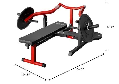 GMWD Chest Press Machine 1050LBS with Independent Converging Arms, Adjustable Bench U29223