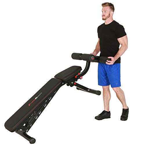 Fitness Reality 2000 Super Max XL Adjustable Weight Bench for Incline Decline Strength Training P8776