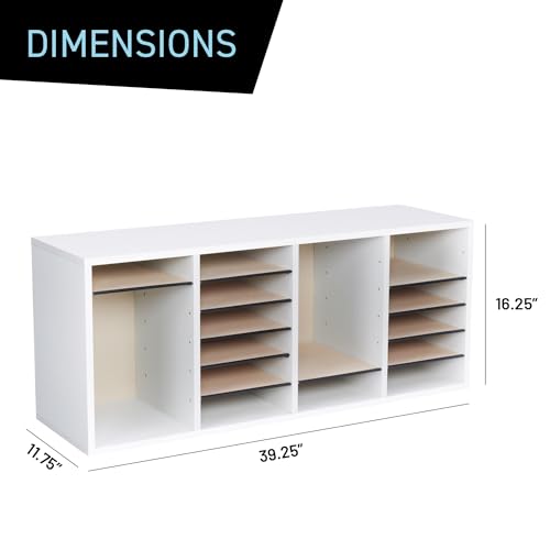 Safco Wooden Paper and Mail Organizer, Adjustable Shelves, Stackable B285