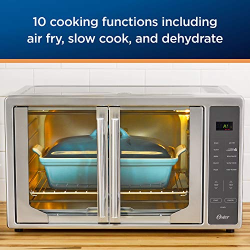 Oster Air Fryer Oven 10-in-1 Countertop Toaster Stainless Steel E453