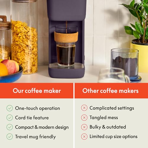 BELLA Single Serve Coffee Maker, K Cup & Ground Compatible, Auto Shutoff X237
