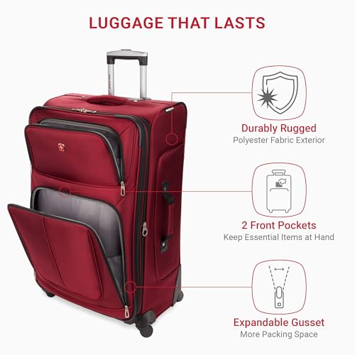 SwissGear Sion Softside Expandable Luggage, Black, 29-Inch C81483