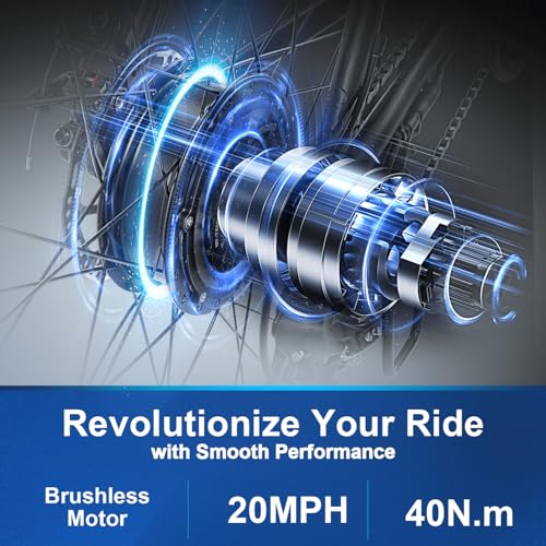 ANCHEER Electric Bike for Adults, 48V 500Wh, 60 Miles, Removable Battery, 26" Commuter W45275