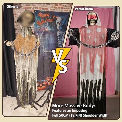 6 Ft Animated Grim Reaper Halloween Decorations with Sound G64114