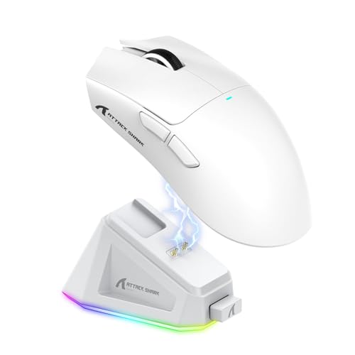 Attack Shark X11 59g Superlight Wireless Gaming Mouse with RGB Charging Dock, Black W869